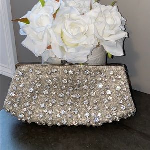 NWT Nordstrom Clear Crystal Evening Clutch